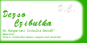 dezso czibulka business card